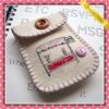 100% non-woven wool felt pouch