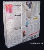 100% recycle newspaper shopping bag