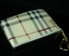 12oz canvas coin pouch with check design