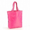 2011 Fashion Pink 420T Nylon Tote Bag With Silkscreen Printing