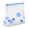 2011 Mini White&Sky Blue Dots Transparent PVC Cosmetic Bag