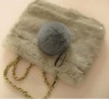 2011 New fashion lovely rabbit fur hand bag