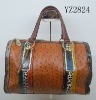 2011 newest handbag with brown color Ostrich lines