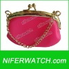 2012 Fashion silicone girls pink coin bag