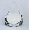 2012 Trendy Women's PU Handbag/flocking zebra-stripe PU bag/Top Quality PU Bags/Fashion Ladies handbag