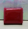 2012 hot sale designer patent pvc leather red lady wallet