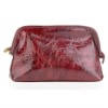 2012 new arrival chic red pu mini cosmetic bag