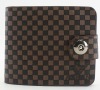 2012 snap button enclosure two fold shiny PU card holder wholesale wallet for men