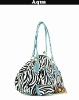 2012 zebra stripe handbag aqua