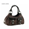 Alligator Embossed satchel/coffee