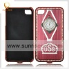 Aluminum jewel case for iphone 4 4S with watch