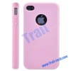 Attractive Glossy TPU Gel for iPhone 4s Case(Pink)