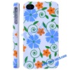 Beautiful Blue Flower Back Cover Hard Case for iPhone 4