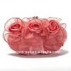 Beautiful Bridal satin flower Wedding clutch bag/evening bag 063