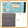 Bifold men's wallet with many slots for cards