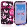 Black Butterflies Pattern Silicon Case for HTC S710E