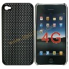 Black Mesh Design Hard Cover Plastic Case For iPhone 4