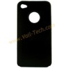 Black Plastic Mix Silicon Cover Hard Case Back Cover For iPhone 4