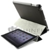 Black microfiber textured Folio cover for iPad3 leather case