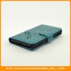 Blue Cayman standing PU Leather case cover for samsung galaxy note i9220 (GT-N7000), 7 color options, OEM is welcome