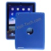 Blue Purple Decent With Hole Design Silicone Skin Case Cover for iPad2