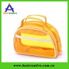 Bright color pvc tolitery bag with piping