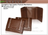 Brown quilting flower Mens genuine leather gentle Wallets