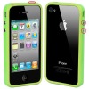 Bumper Frame TPU + PC Case with Keys for iPhone 4 & 4S (Green),