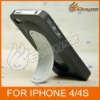 CA-Free Shipping Lang Du Four Colors Multifunctional Stents Style Silicone Case For iPhone 4/4S LF-0425