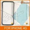 CA- Hot Selling TPU Transparent Black Case Cover For iPhone 4G LF-0363