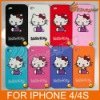 CA-New Arrival Soft 3D Silicon Lovely Cartoon Hello Kitty Cover Case For iPhone 4 4S LF-0539