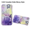 Canadian Dollar Matte Hard Plastic Case for iPhone 4S 4G