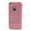 Cell Phone Dragon TPU Case for iPhone 4S-Pink