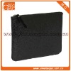 Charming clutch small fabric zipper flat black cosmetic bag