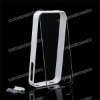 Clear Plate TPU Bumper Case Cover for iPhone 4S/ iPhone 4 with Anti-Dut Shield(White)