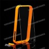 Clear Plate TPU Bumper Case Cover for iPhone 4S/ iPhone 4 with Anti-Dut Shield(Yellow)