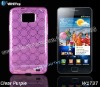 Clear Purple TPU Case Bubble Circle Skin Back Cover for Samsung Galaxy S2 i9100