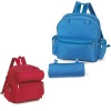 Colorful Foldable Canvas Backpack with removable pencil-case