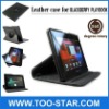 Colorful fashional 360 rotating Lichee pattern Leather Case for Blackberry playbook