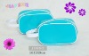 Concise Style and Elegant, Sky Blue Zip-top PVC Coating Cosmetic Bag with Handle