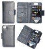 Credit card (SD Card & sim Card) eco-friendly vintage leather case for iphone 4G