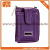 Cute fashion key chain zipper closure purple small nylon coin wallet