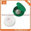 Cute small plastic round travel coin case