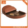 Cute small pocket leather brown travel coin purse