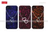 Dazzling Bling Pink Skin Hard Back Case Cover For iPhone 4S 4G