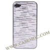 Deluxe Electroplated Hard Case with Iron Sheet Cover for iPhone 4