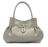 Designer lady classic shoulder bag handbag grey