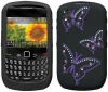 Diamante Silicone Skin Case for BlackBerry Curve 3G 9300 / 9330 / 8520 / 8530 (Butterfly)