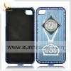 Diamond Metal case for iphone4 with watch