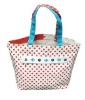 Dots printing small tote bag for girls to go shopping